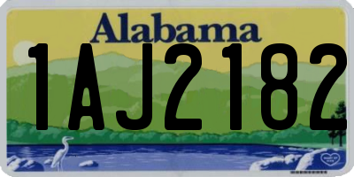 AL license plate 1AJ2182