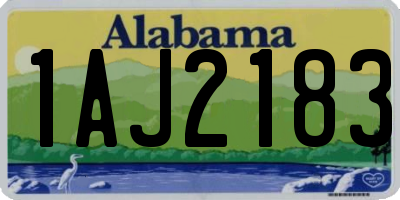 AL license plate 1AJ2183