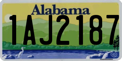 AL license plate 1AJ2187