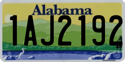 AL license plate 1AJ2192