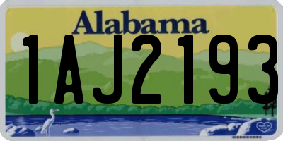 AL license plate 1AJ2193