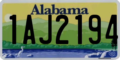 AL license plate 1AJ2194