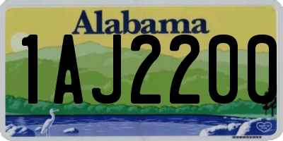 AL license plate 1AJ2200