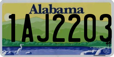 AL license plate 1AJ2203