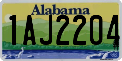 AL license plate 1AJ2204