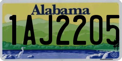 AL license plate 1AJ2205