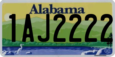 AL license plate 1AJ2222