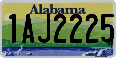 AL license plate 1AJ2225