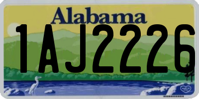 AL license plate 1AJ2226