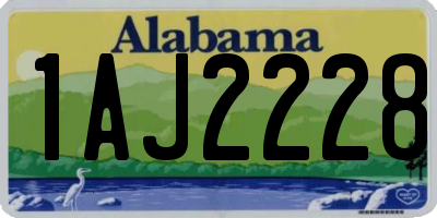 AL license plate 1AJ2228