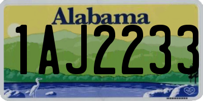 AL license plate 1AJ2233