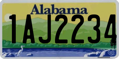 AL license plate 1AJ2234