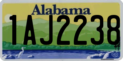AL license plate 1AJ2238