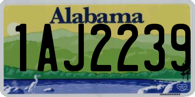 AL license plate 1AJ2239