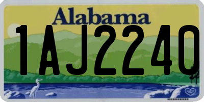 AL license plate 1AJ2240