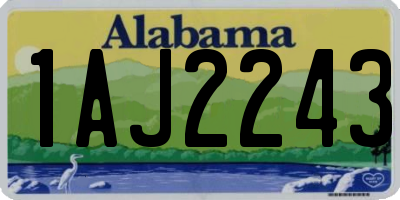 AL license plate 1AJ2243