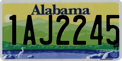 AL license plate 1AJ2245