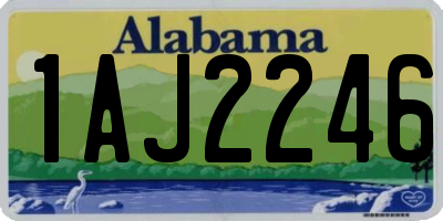 AL license plate 1AJ2246