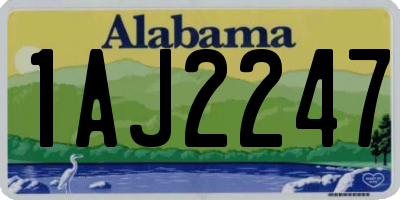 AL license plate 1AJ2247
