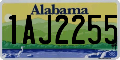 AL license plate 1AJ2255