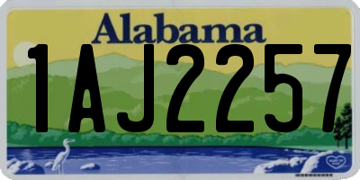 AL license plate 1AJ2257