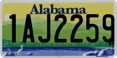 AL license plate 1AJ2259