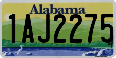 AL license plate 1AJ2275