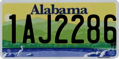 AL license plate 1AJ2286