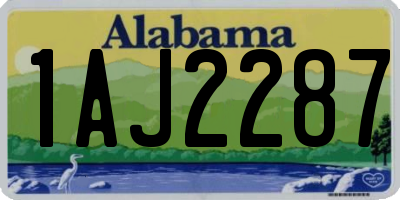 AL license plate 1AJ2287