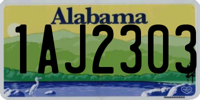 AL license plate 1AJ2303