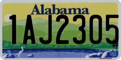 AL license plate 1AJ2305