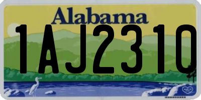 AL license plate 1AJ2310