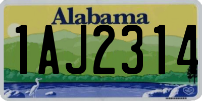 AL license plate 1AJ2314