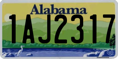 AL license plate 1AJ2317
