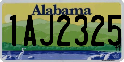 AL license plate 1AJ2325
