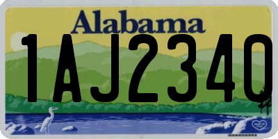 AL license plate 1AJ2340
