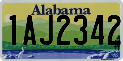 AL license plate 1AJ2342