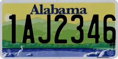 AL license plate 1AJ2346