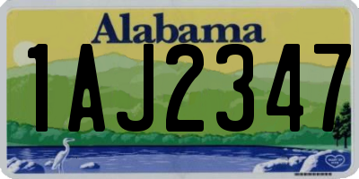 AL license plate 1AJ2347