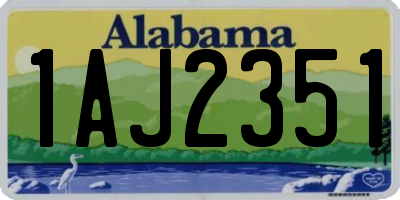 AL license plate 1AJ2351