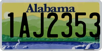 AL license plate 1AJ2353