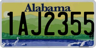 AL license plate 1AJ2355