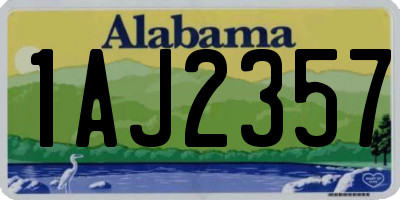 AL license plate 1AJ2357