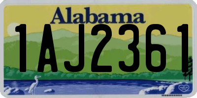 AL license plate 1AJ2361