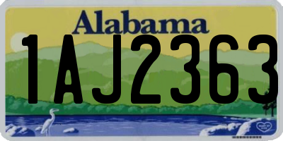 AL license plate 1AJ2363