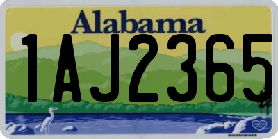 AL license plate 1AJ2365