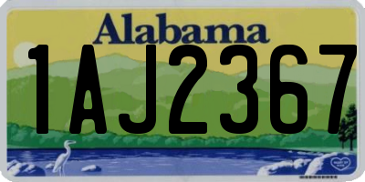 AL license plate 1AJ2367