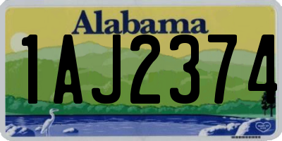 AL license plate 1AJ2374