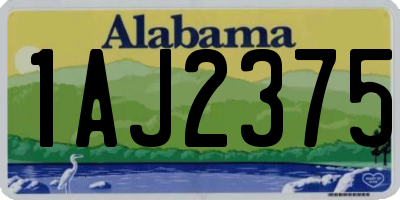 AL license plate 1AJ2375