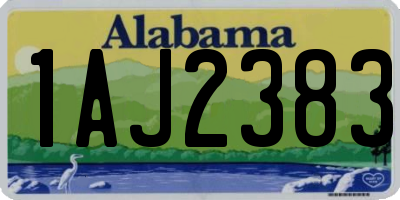 AL license plate 1AJ2383